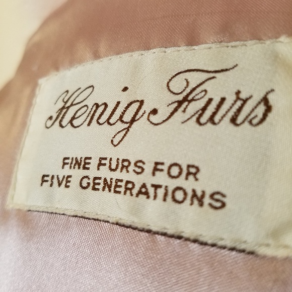 SOLD Henig Furs Pearlescent Pink Leather Fur Coat - Picture 6 of 8